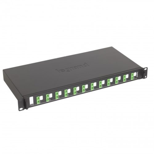 Legrand 032166 optikai patch panel fix 12xSC/APC duplex monomódusú 1U-19" fekete LCS3 ( Legrand 032166 )