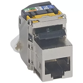   Legrand 033155 RJ45 Keystone port Cat6A árnyékolatlan (UTP) LCS2 gyorscsatlakozós 180° 500 Mhz 10Gigabit ( Legrand 033155 )