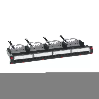   Legrand 033751 patch panel 19''-1U 24xRJ45 Cat5e árnyékolt (FTP) 6xRJ45 kazettás/LCS3 gyorscsatlakozós portok egyenes 100MHz 1Gigabit ( Legrand 033751 )