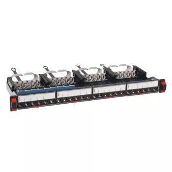   Legrand 033761 patch panel 19''-1U 24xRJ45 Cat6 árnyékolt (FTP) 6xRJ45 kazettás/LCS3 gyorscsatlakozós portok egyenes 250MHz 1Gigabit ( Legrand 033761 )