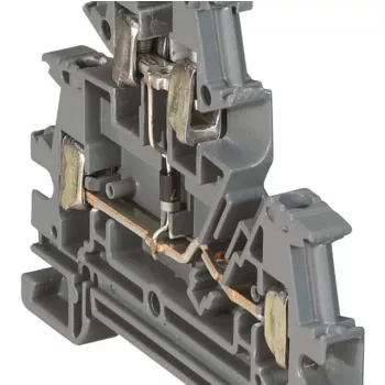   Legrand 037155 Viking3 fázis 4mm2 diódás sorkapocs szürke 2 emeletes csavarral ( Legrand 037155 )