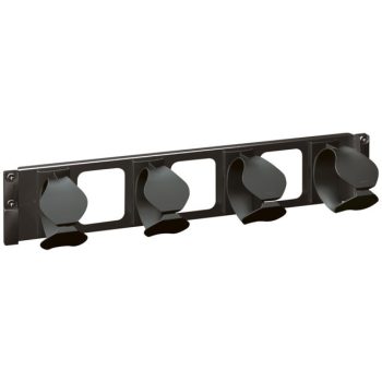   Legrand 046523 vizszintes rendezők 2U-19" 4 x aluminium gyűrűs gyorspánttal rögzítés átmenő kivágásokkal (kétirányú) LCS3 ( Legrand 046523 )