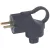 Legrand 050252 Földelt csatlakozódugó, oldalsó bekötésű, kihúzóval, fekete ( Legrand 050252 )