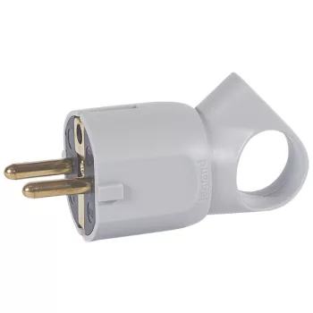   Legrand 050324 Földelt csatlakozódugó kiemelővel, hátsó bekötésű, szürke ( Legrand 050324 )