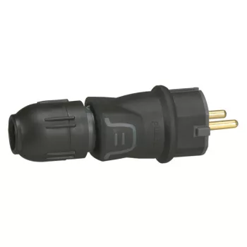   Legrand 050340 Gumi földelt csatlakozódugó, földelt, hátsó bekötésű ( Legrand 050340 )