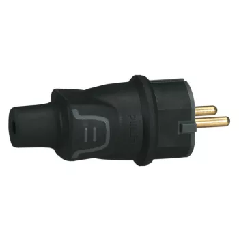   Legrand 050342 Gumi csatlakozódugó, földelt, hátsó bekötésű, IP44 ( Legrand 050342 )