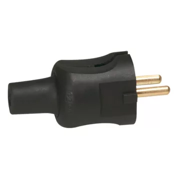   Legrand 050451 2P csatlakozódugó 16A, fekete gumi ( Legrand 050451 )