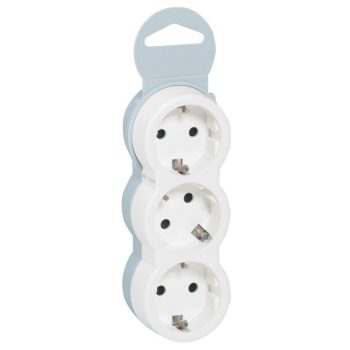   Legrand 050656 Hármas földelt elosztó gyermekvédelemmel, fehér-szürke ( Legrand 050656 )