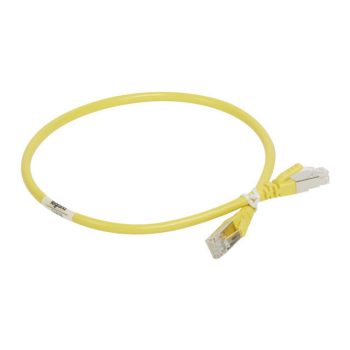   Legrand 051816 patch kábel RJ45-RJ45 Cat6A árnyékolt (S/FTP) PVC 0,5 méter sárga d: 6,2mm AWG27 LCS3 ( Legrand 051816 )