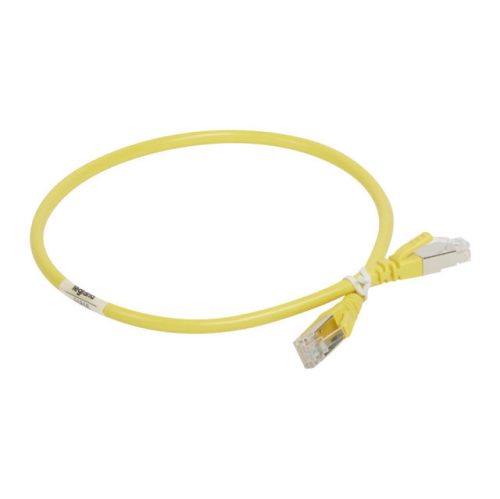 Legrand 051816 patch kábel RJ45-RJ45 Cat6A árnyékolt (S/FTP) PVC 0,5 méter sárga d: 6,2mm AWG27 LCS3 ( Legrand 051816 )