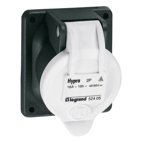 Legrand 052405 Hypra műanyag beépíthető ipari aljzat 2P 16A 20/50V törpefesz. ( Legrand 052405 )