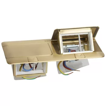   Legrand 054017 Pop-up felnyíló süllyesztett padlódoboz 6 (2×3) modul, sárgaréz, üres ( Legrand 054017 )