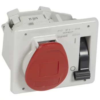   Legrand 057301 P17 Tempra Pro beépíthető csatlakozóaljzat reteszelő kapcsolóval IP44 400V 16A 3P+F ( Legrand 057301 )