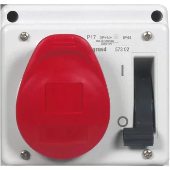   Legrand 057302 P17 Tempra Pro beépíthető csatlakozóaljzat reteszelő kapcsolóval IP44 400V 16A 4P+F ( Legrand 057302 )