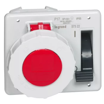   Legrand 057322 P17 Tempra Pro Dafbe164k06T 400V IP67 beépíthető csatlakozóaljzat reteszelő kapcsolóval ( Legrand 057322 )