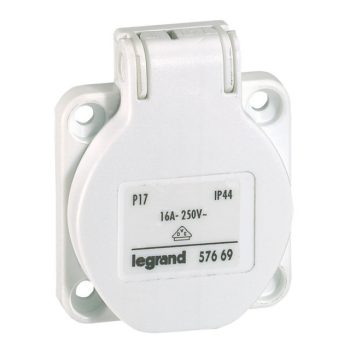   Legrand 057669 P17 Tempra háztartási aljzat, fehér IP44 ( Legrand 057669 )
