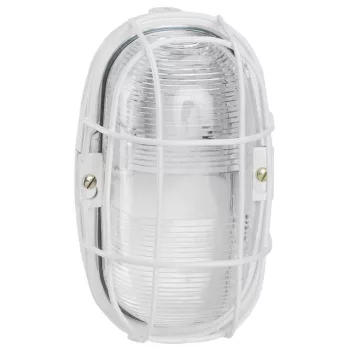   Legrand 060477 hajólámpa fehér, ovális, IP55, fém védőrács, 75W ( Legrand 060477 )
