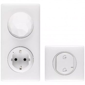   Legrand Netatmo 064820 Celiane okos központi egység, süllyesztett, beépített háztartási aljzattal, megérkezés/távozás szcenárió kapcsolóval és díszítő keretekkel, fehér színű, - Legrand/Netatmo