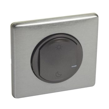   Legrand Netatmo 064886 Celiane okos szcenárió kapcsoló (távvezérlő) Home + Control alkalmazásban beállított ébredés / elalvás szcenárióek indítására; díszítőkerettel, elemmel és kétoldalú ragasztóval szállítva grafitszürke