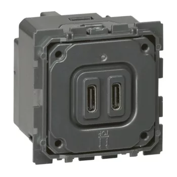   Legrand 067466 Céliane 2xUSB-C töltőaljzat, 2400 mA ( Legrand 067466 )