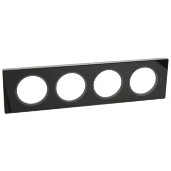   Legrand 069304 Céliane 4-es keret, feketeüveg ( Legrand 069304 )