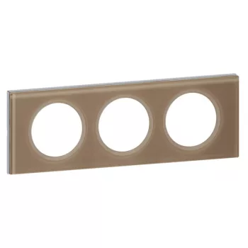   Legrand 069463 Céliane 3-as keret, Mokka üveg ( Legrand 069463 )