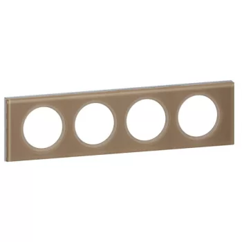   Legrand 069464 Céliane 4-es keret, Mokka üveg ( Legrand 069464 )