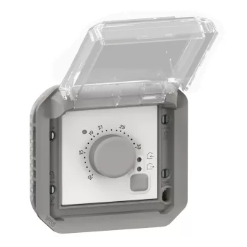 Legrand Plexo 55 069508L elektronikus szobatermosztát, IP55, szürke