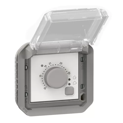 Legrand Plexo 55 069508L elektronikus szobatermosztát, IP55, szürke