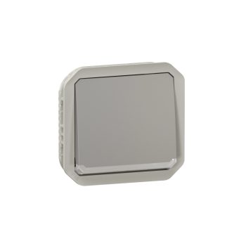   Legrand Plexo 55 069513L vízmentes IP55 váltókapcsoló (106), szürke burkolattal, jelzőfénnyel , ( szerelhető kivitel ), 10A 250V, Legrand 069513L