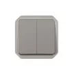 Legrand Plexo 55 069525L dupla váltókapcsoló (106+6), 10 A, IP55, szürke