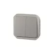 Legrand Plexo 55 069525L dupla váltókapcsoló (106+6), 10 A, IP55, szürke