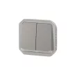 Legrand Plexo 55 069526L dupla váltókapcsoló (106+6), 10 A, IP55, szürke