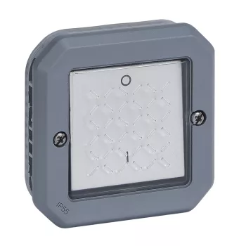 Legrand Plexo 55 069527L kétpólusú kapcsoló (102), 16 A, IP55, szürke