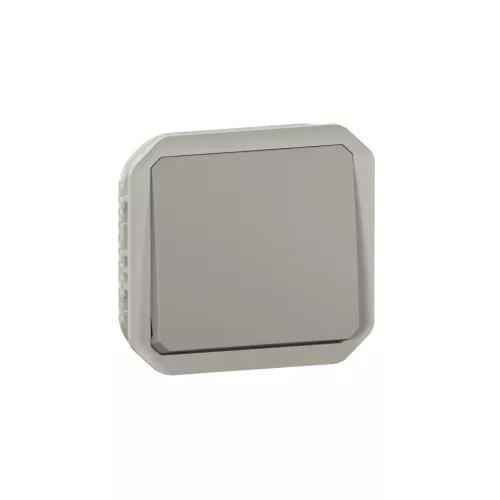 Legrand Plexo 55 069540L egypólusú nyomó (N101), 10 A, IP55, szürke