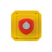 Legrand Plexo 55 069548L vízmentes IP55 kulcsos vészleállító nyitó- és záróérintkezős, sárga/piros, ( szerelhető kivitel ), Legrand 069548L