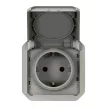 Legrand Plexo 55 069570L csatlakozóaljzat csapófedéllel, 16 A, IP55, szürke