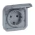 Legrand Plexo 55 069571L csatlakozóaljzat csapófedéllel, 16 A, IP55, szürke