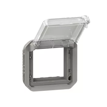 Legrand Plexo 55 069579L Mosaic adapter csapófedéllel, IP55, szürke