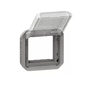 Legrand Plexo 55 069580L Mosaic adapter csapófedéllel, IP55, szürke