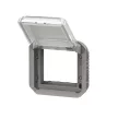 Legrand Plexo 55 069580L Mosaic adapter csapófedéllel, IP55, szürke