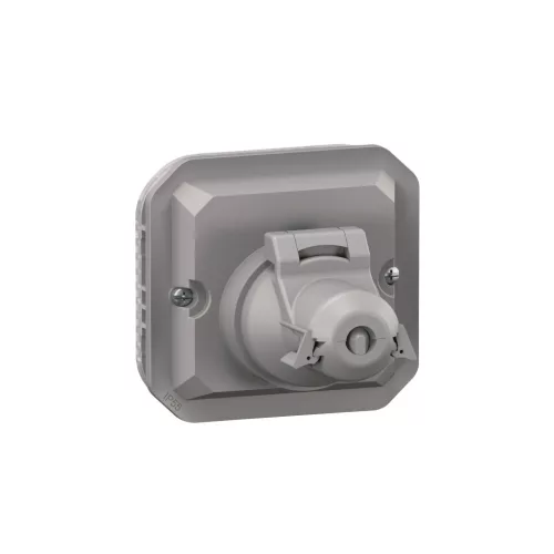 Legrand Plexo 55 069581L Mosaic RJ45 adapter csapófedél nélkül, IP55, szürke