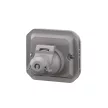 Legrand Plexo 55 069581L Mosaic RJ45 adapter csapófedél nélkül, IP55, szürke