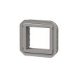 Legrand Plexo 55 069582L vízmentes IP55 Mosaic adapter csapófedél nélkül, szürke burkolattal, ( szerelhető kivitel ), Legrand 069582L