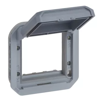 Legrand Plexo 55 069584L Mosaic adapter csapófedéllel, IP55, szürke