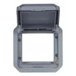 Legrand Plexo 55 069584L Mosaic adapter csapófedéllel, IP55, szürke