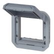 Legrand Plexo 55 069584L vízmentes IP55 Mosaic adapter csapófedéllel, szürke burkolattal, csapófedéllel, ( szerelhető kivitel ), Legrand 069584L