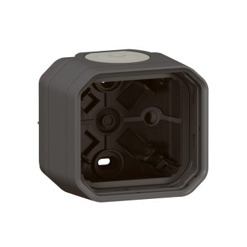   Legrand Plexo 55 069601L vízmentes IP55 falon kívüli 1-es doboz, membrános, antracit színben, Legrand 069601L