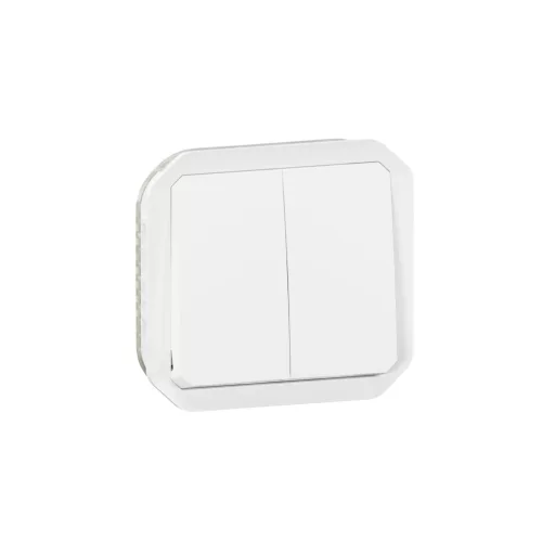 Legrand Plexo 55 069625L dupla váltókapcsoló (106+6), 10 A, IP55, fehér
