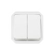 Legrand Plexo 55 069626L vízmentes IP55 dupla váltóérintkezős kapcsoló (106+6), fehér burkolattal, jelzőfénnyel , ( szerelhető kivitel ), 10A 250V, Legrand 069626L